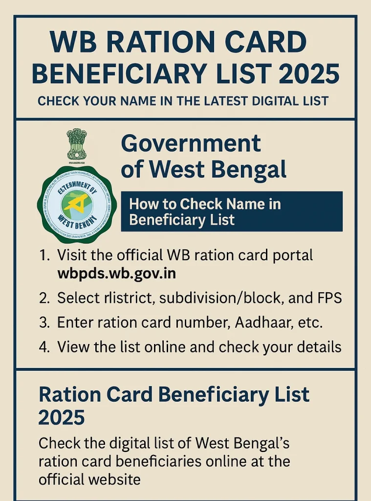 WB Ration Card Beneficiary List