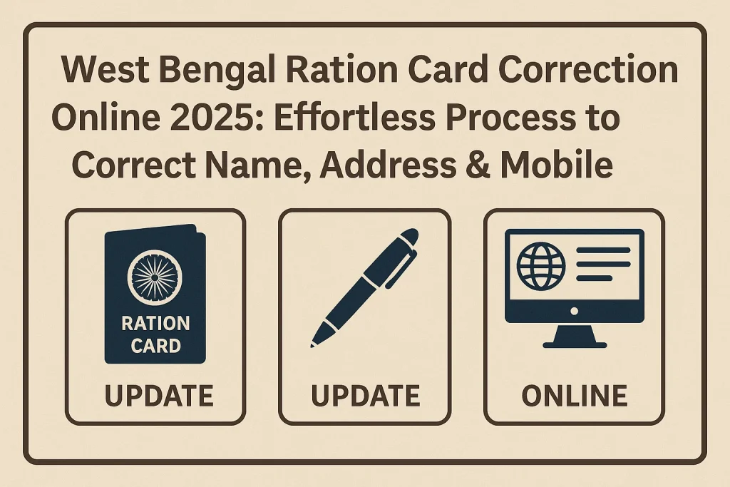 West Bengal Ration Card Correction Online